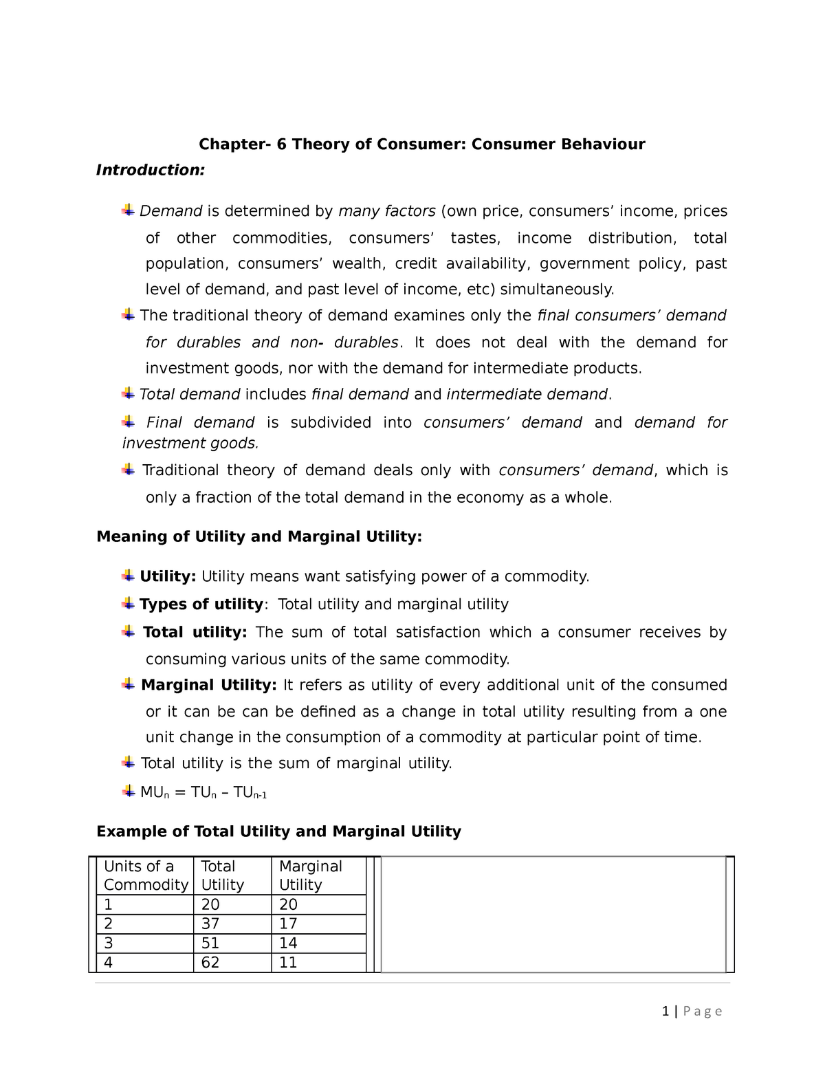 Theory Of Consumer: Consumer Behaviour - Chapter- 6 Theory Of Consumer ...