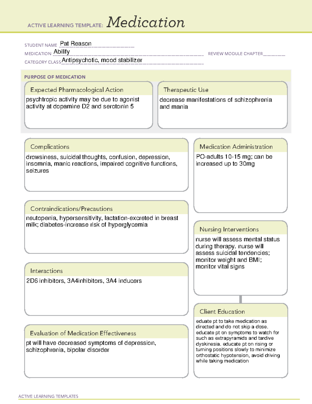 Abilify Ati Medication Template Form Active Learning vrogue.co