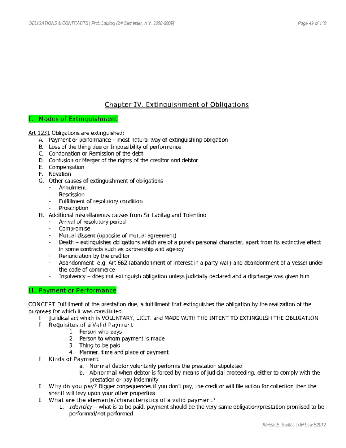 W4 Extinguishment Of Obligations - Module - Chapter IV. Extinguishment ...