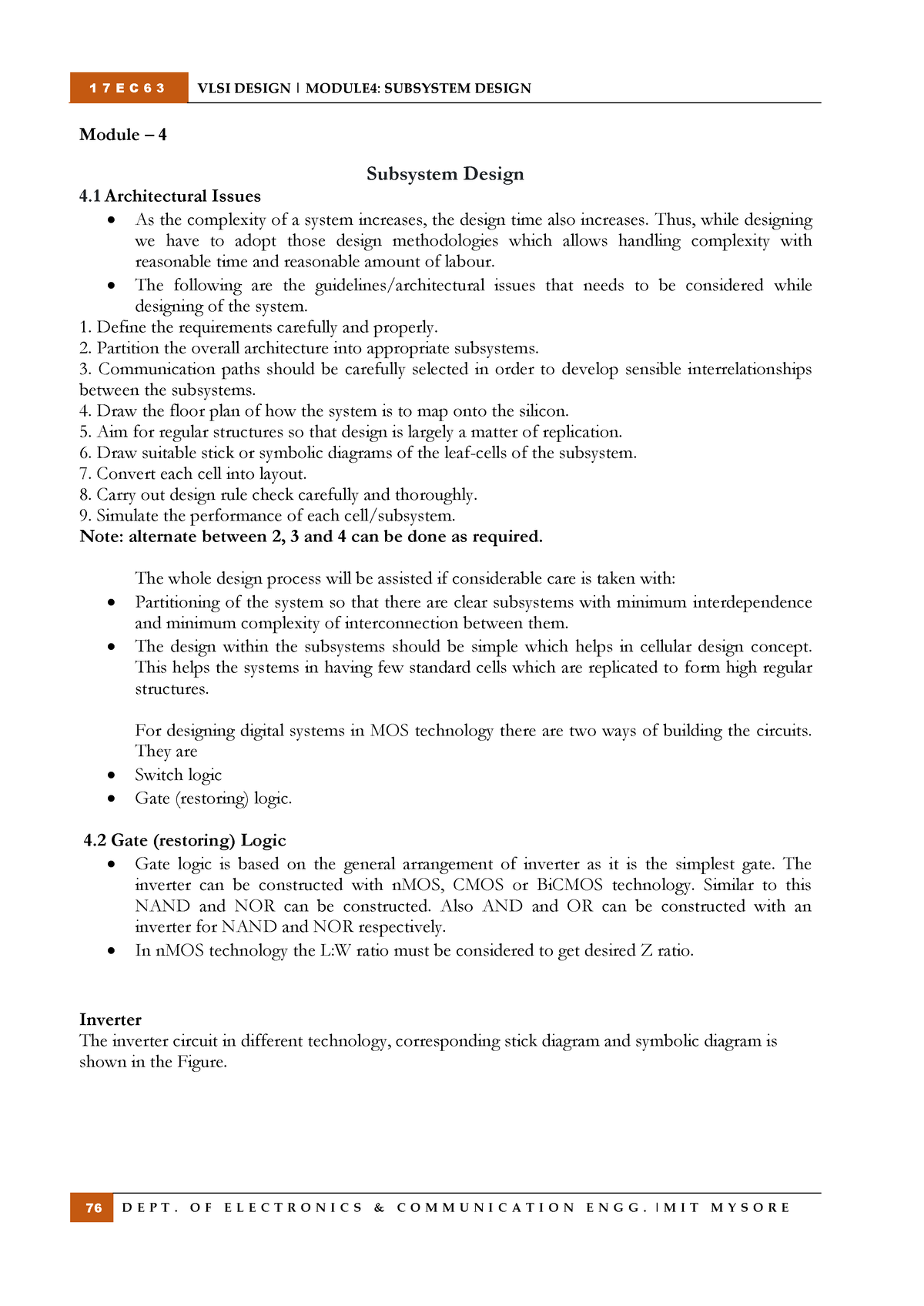 Module 4 VLSI - Good Notes - 1 7 E C 6 3 VLSI DESIGN | MODULE4 ...