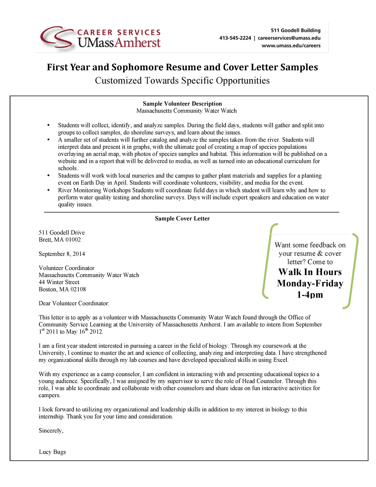 Cover Letter Examples Volunteer Coordinator | Cover Letter