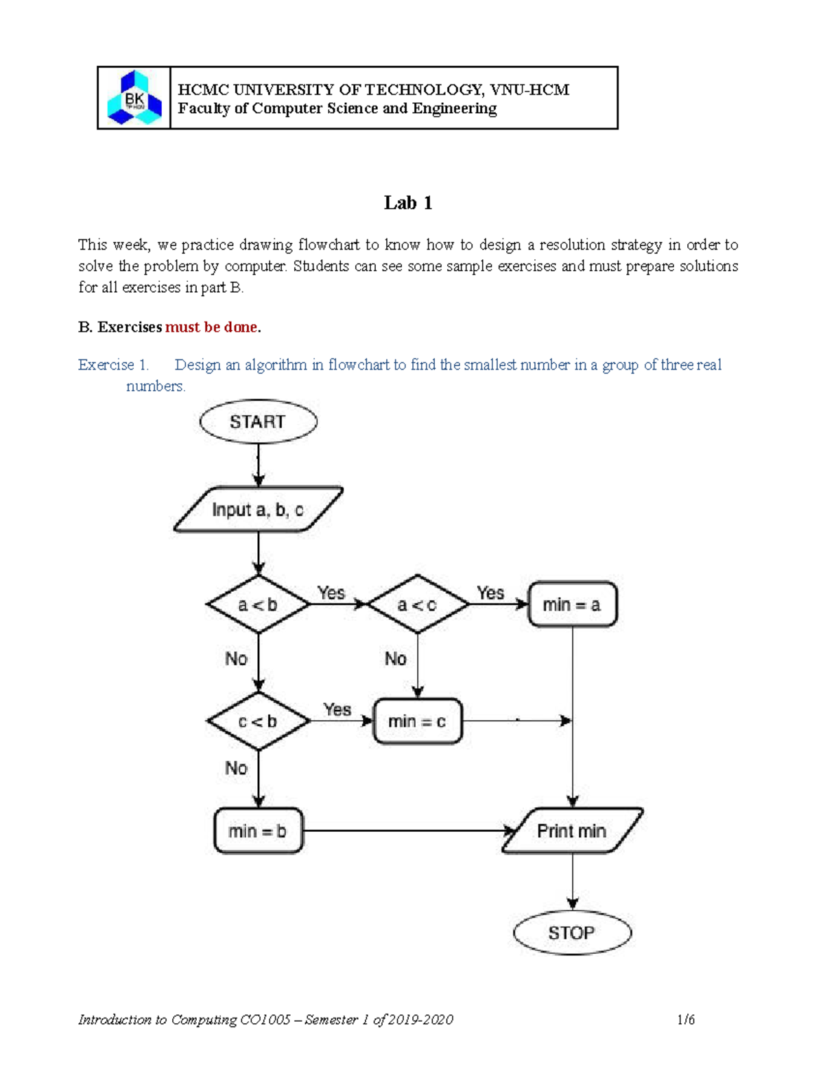 IC LAB 1 - Flowchart - Faculty of Computer Science and Engineering Lab ...