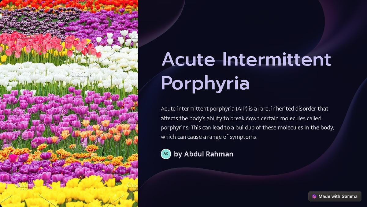 Acute-Intermittent-Porphyria - Acute Intermittent Porphyria Acute ...