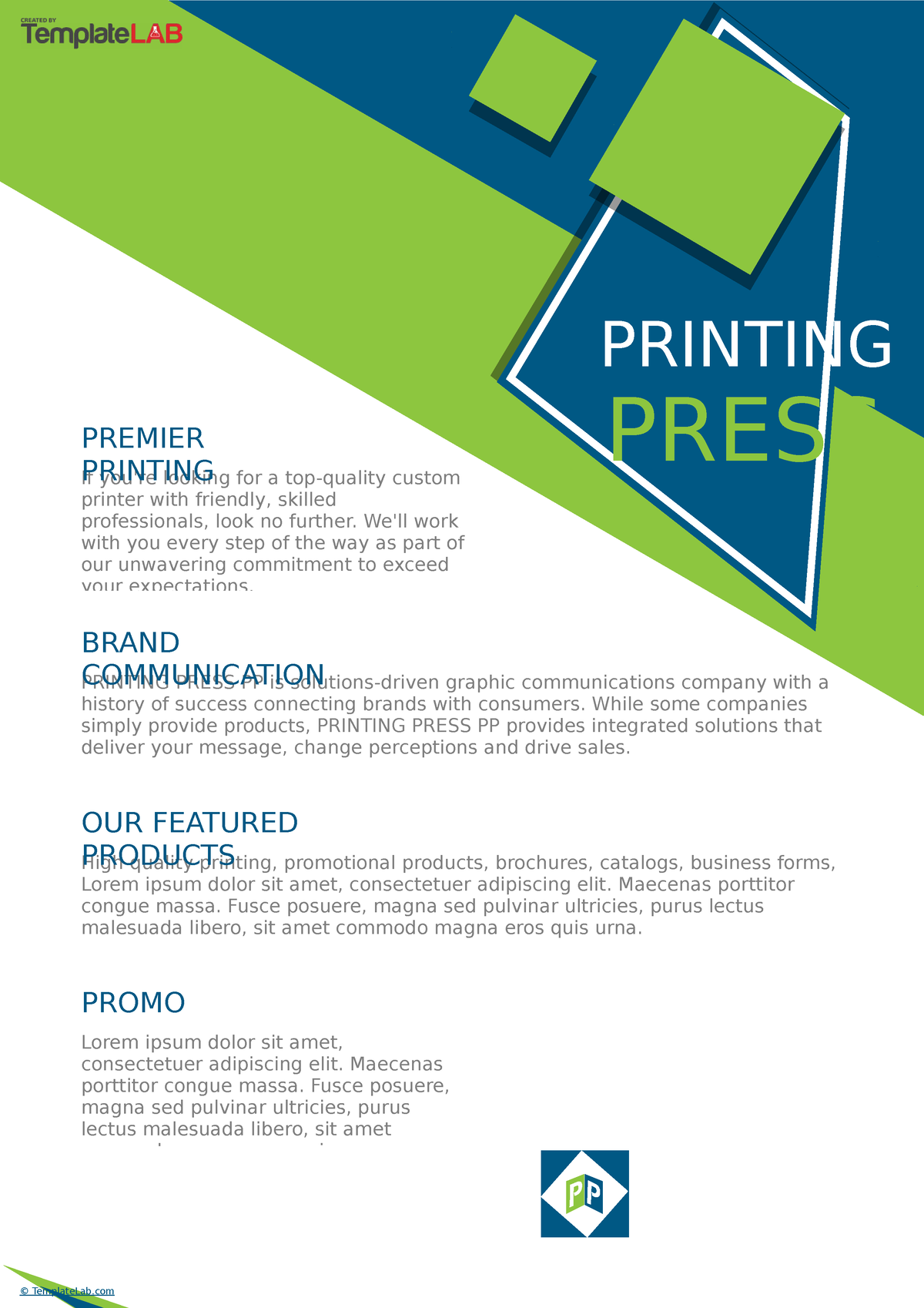 Printing Press Company Profile Template Template Lab PRINTING PRESS