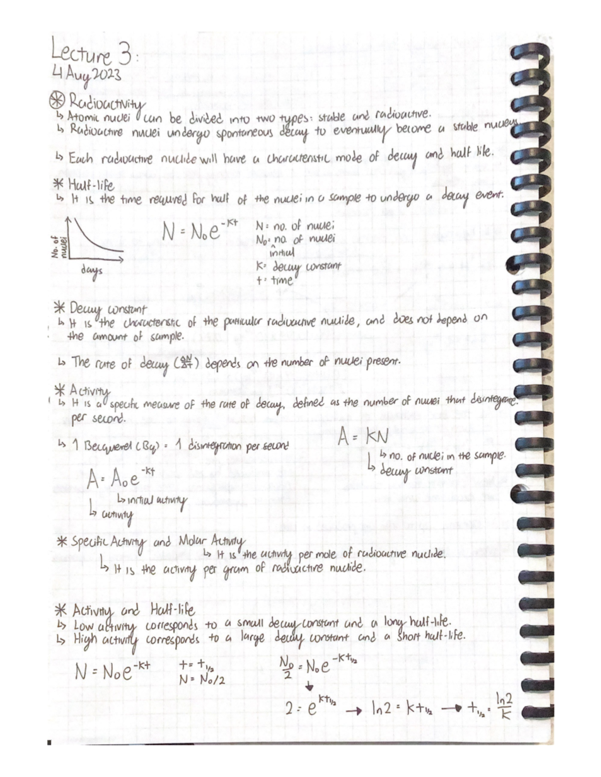 Lecture 3 Chemistry 1A Notes - CHEM1111 - Studocu