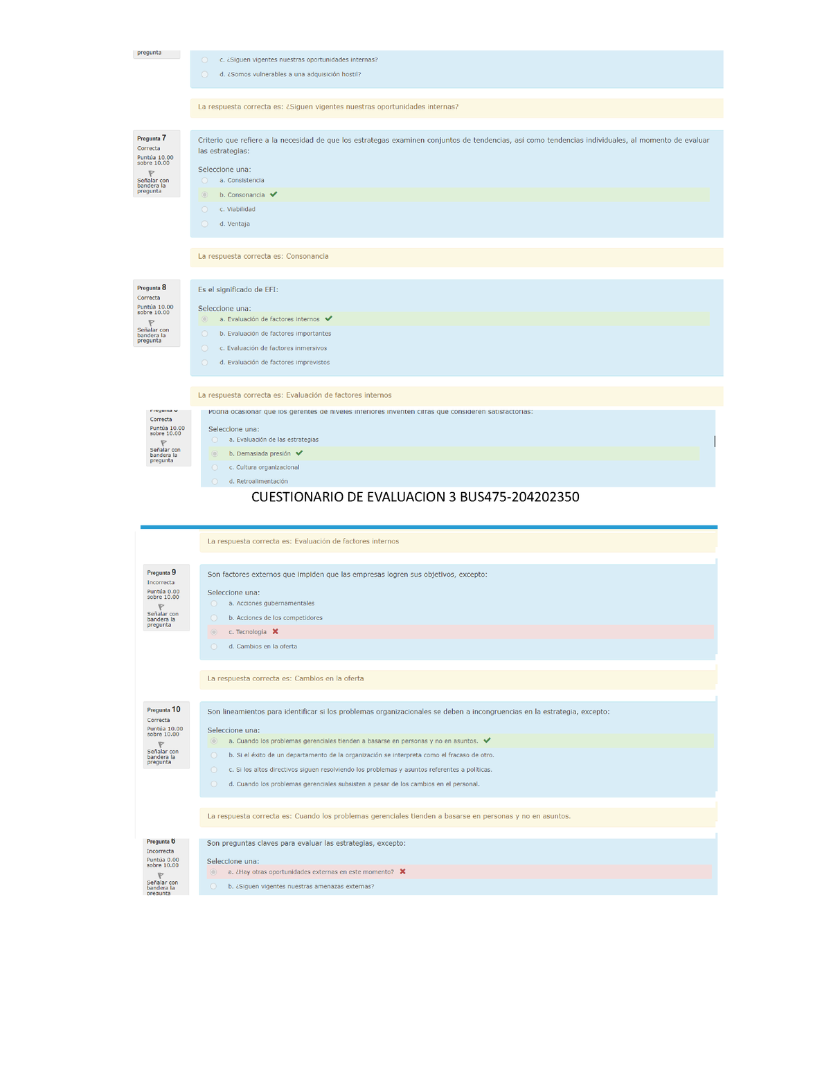 Cuestionario DE Evaluacion 3 BUS475 - Administracion Estrategica ...