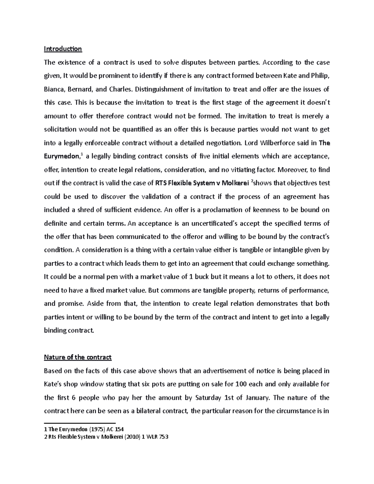 Contract assignment contract law - Introduction The existence of a ...