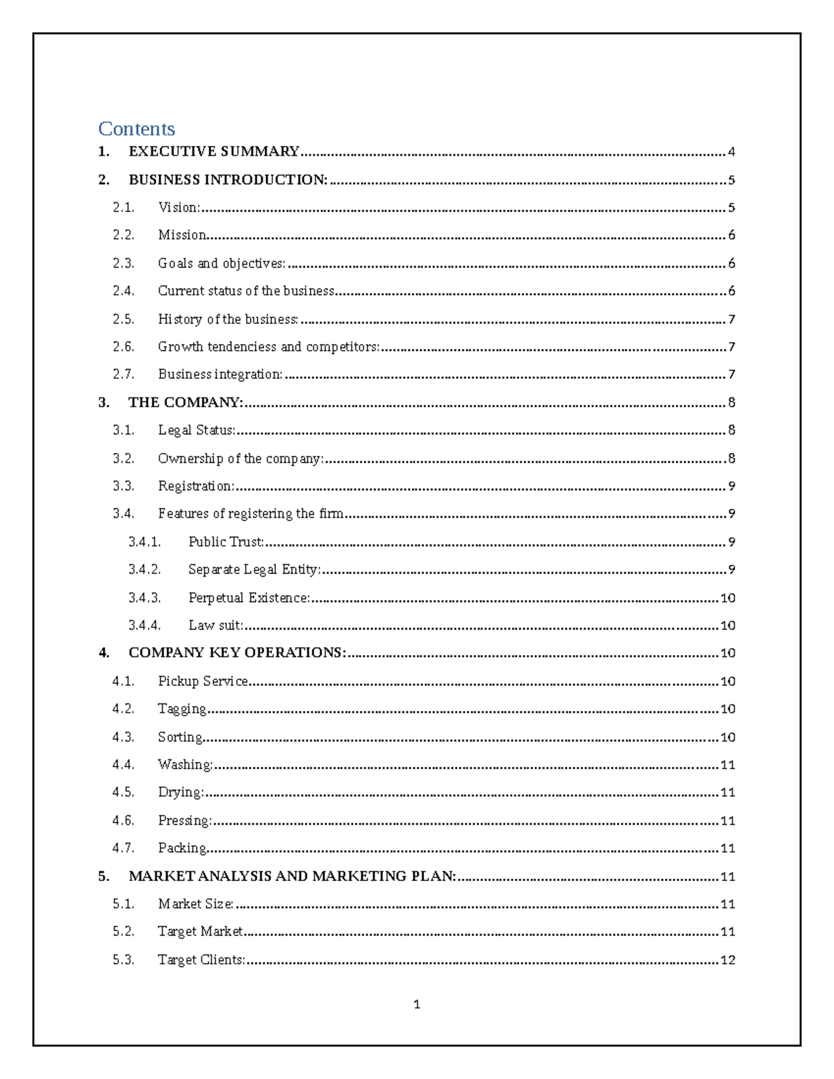 Complete final business plan 3 - Contents EXECUTIVE - Studocu