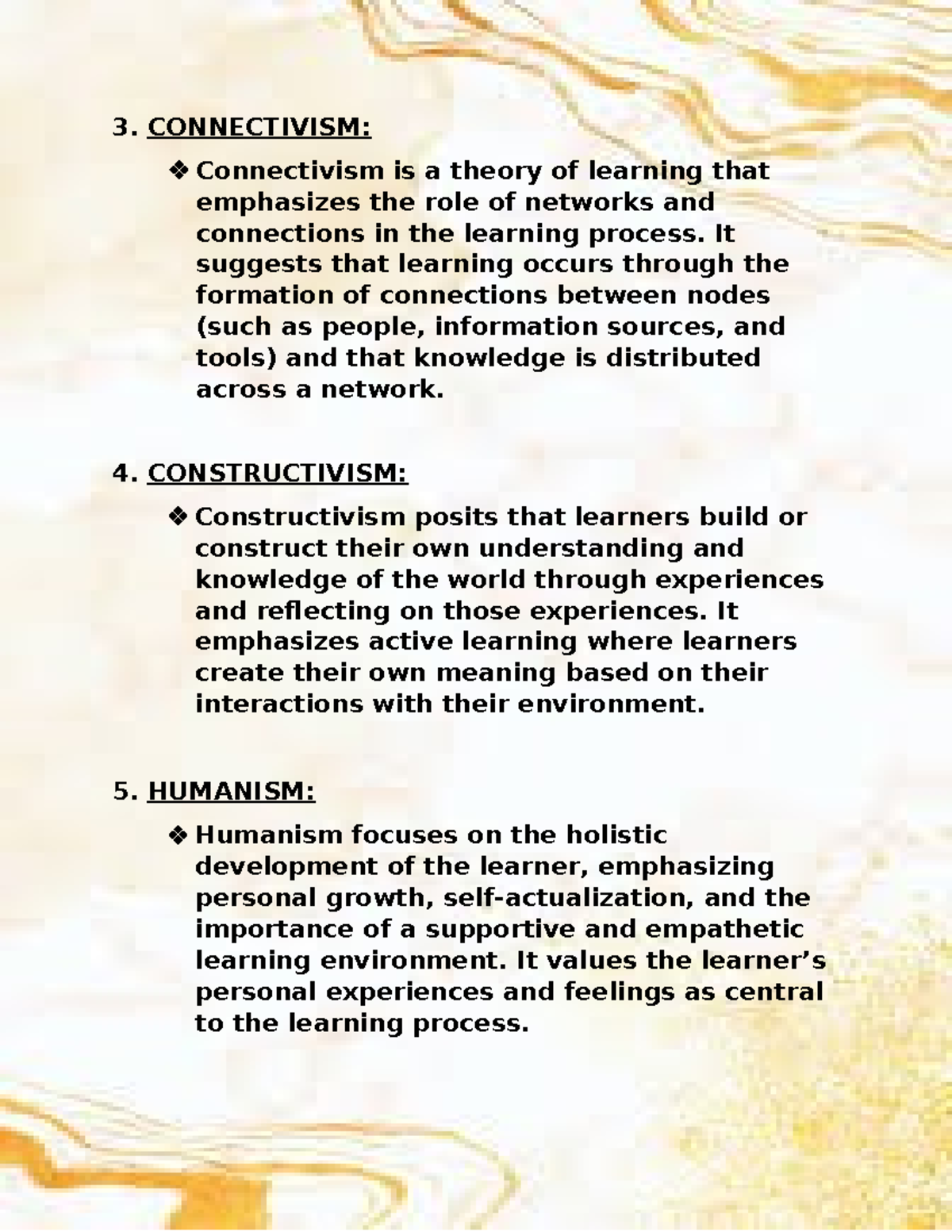 ED203-JAYA - fsfsfssfsfsfs - 3. CONNECTIVISM: Connectivism is a theory ...