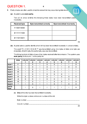 2 - IGCSE Computer Science - 8 © UCLES 2016 0478/22/M/J/ 4 Four ...