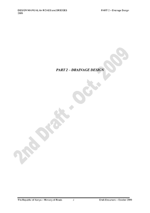 PART II Drainage Design rev 07 10 09