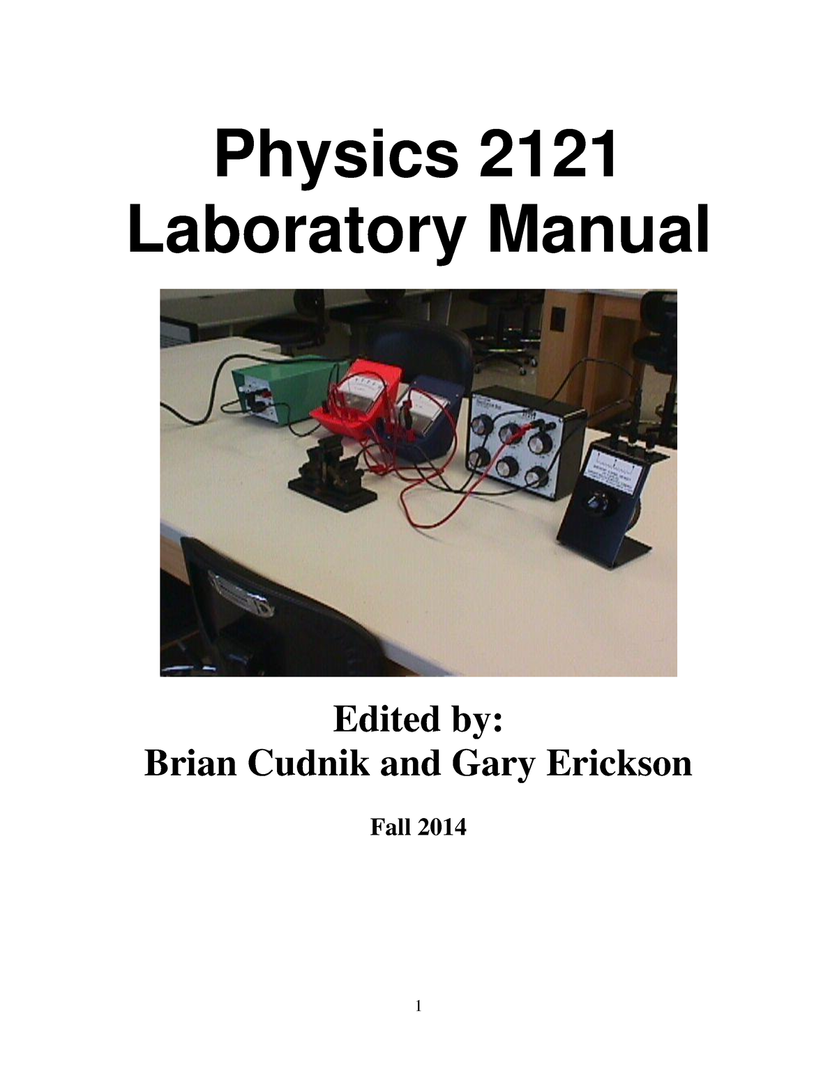 Physics 2121 Lab Manual 11 0e - Physics 2121 Laboratory Manual Edited ...