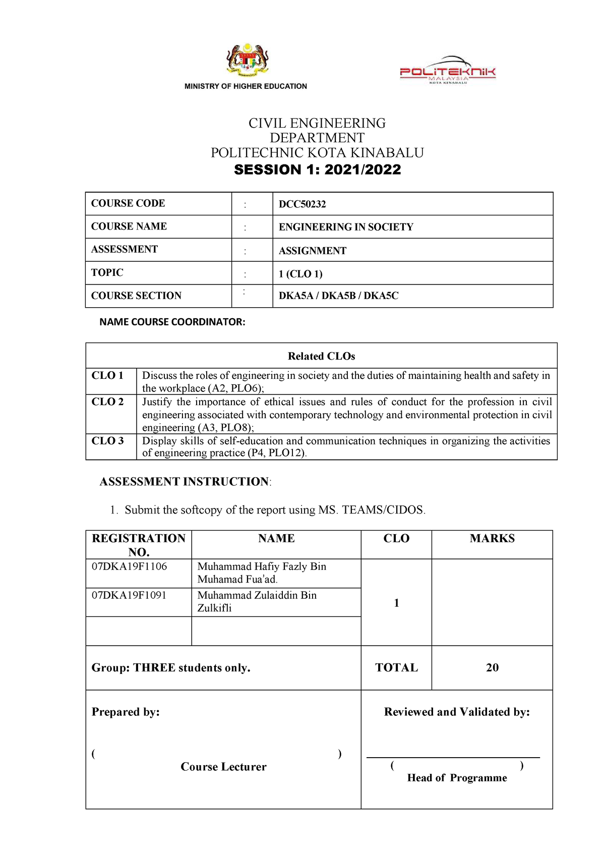 case study 1 engineering society politeknik