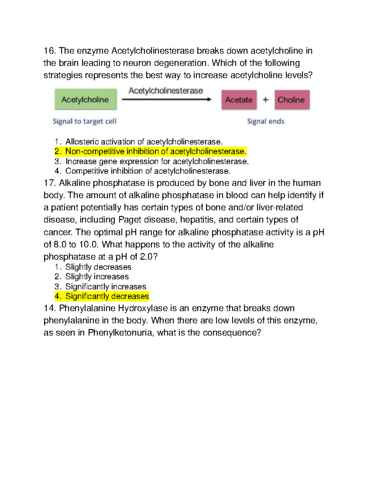 Module 2 enzyme inhibition and disease The enzyme