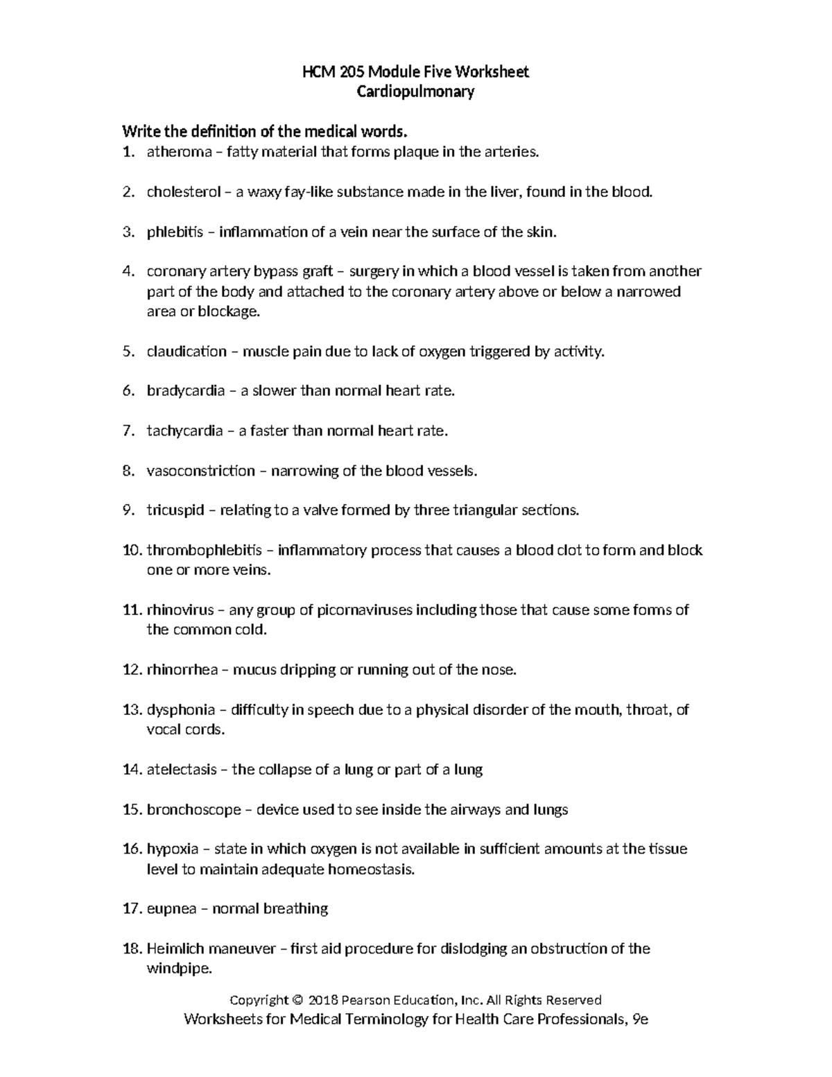 HCM 205 Module Five Worksheet finished - HCM 205 Module Five Worksheet ...