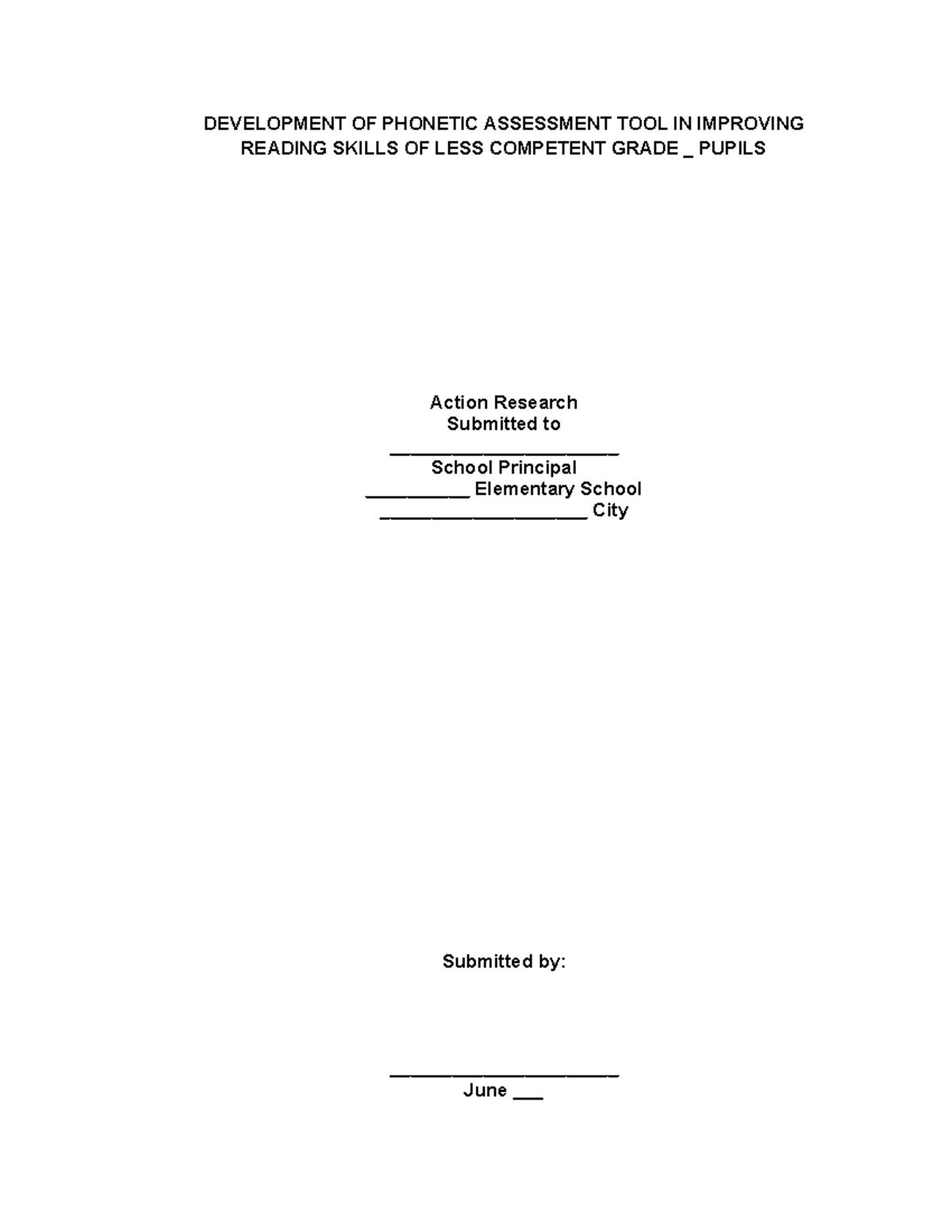 Development Of Phonetic Assessment Tool In Improving Reading Skills Of 