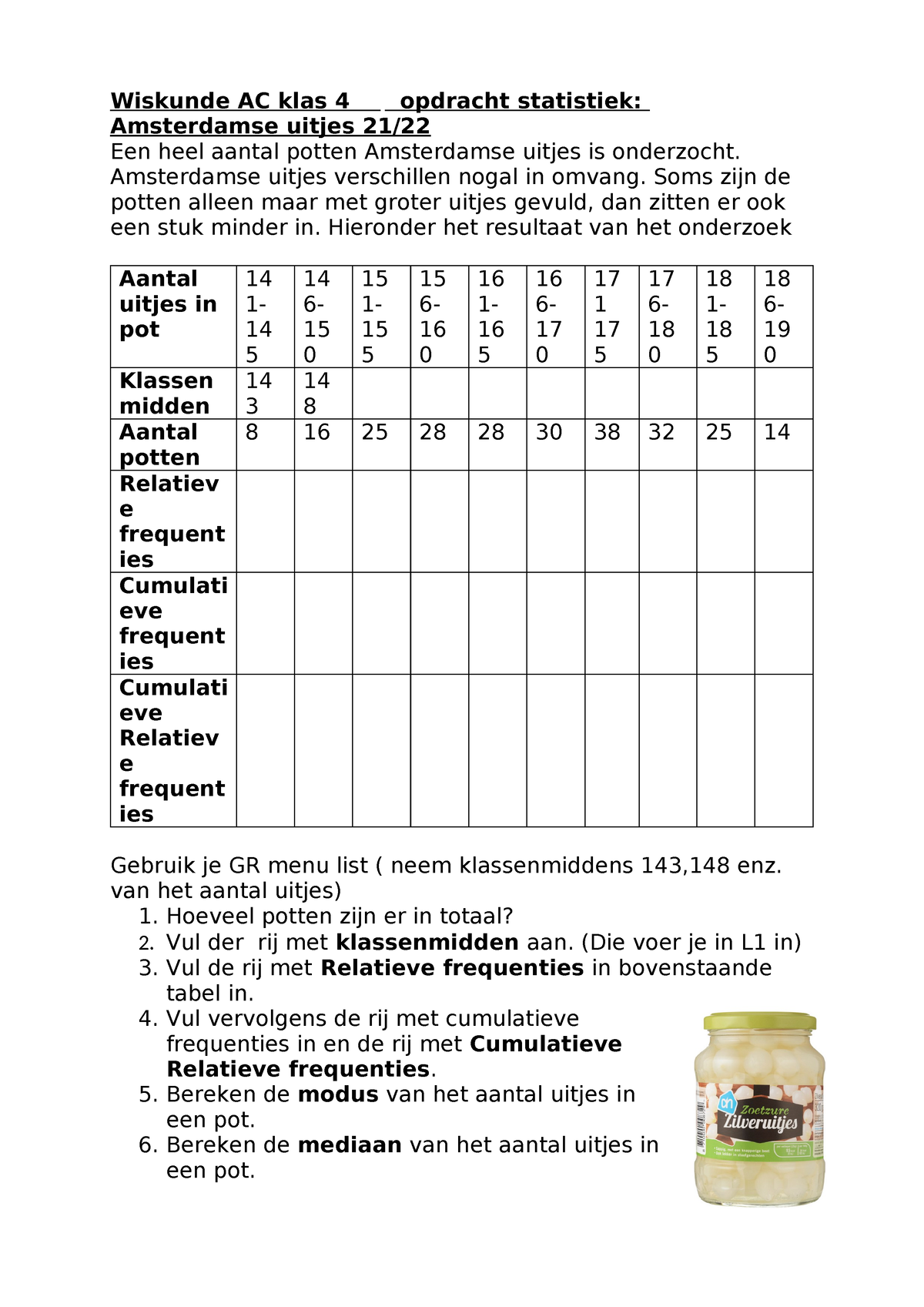 Opdracht Amsterdamse Uitjes Kans - Wiskunde AC Klas 4 Opdracht ...