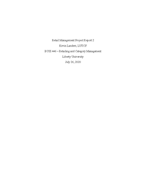 Retail Management Project Final - Retail Management Project Report ...