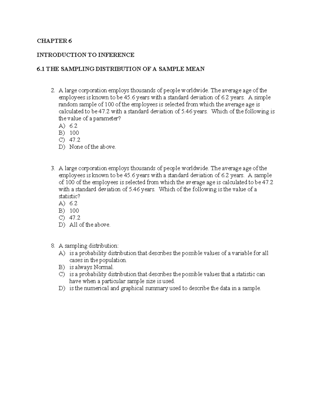 Practice Problems - Chapter 6 (without Answers) - CHAPTER 6 ...