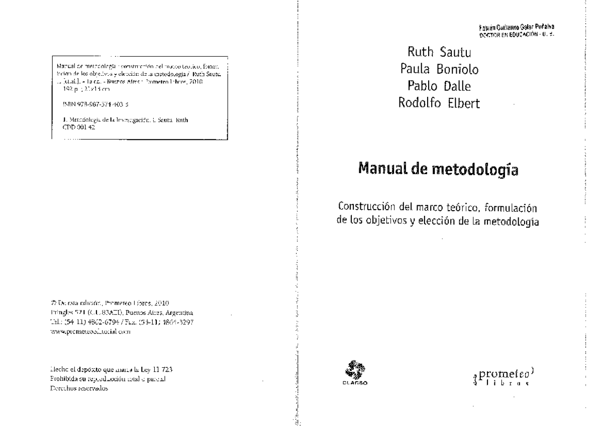 5-Sautu-Manual de metodologia - Las TICS en Educación - Studocu