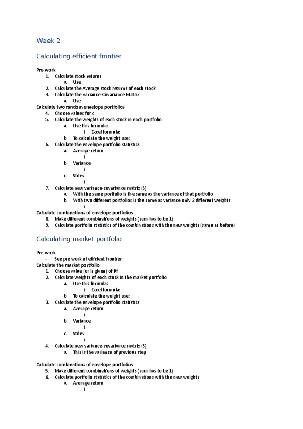 summary-excel-week-2-calculating-efficient-frontier-pre-work-1