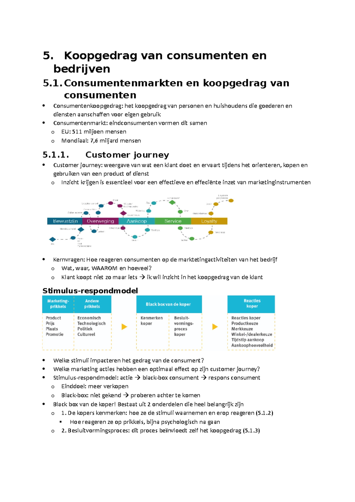 Marketing H5 - samenvatting H5 - 5. Koopgedrag van consumenten en ...