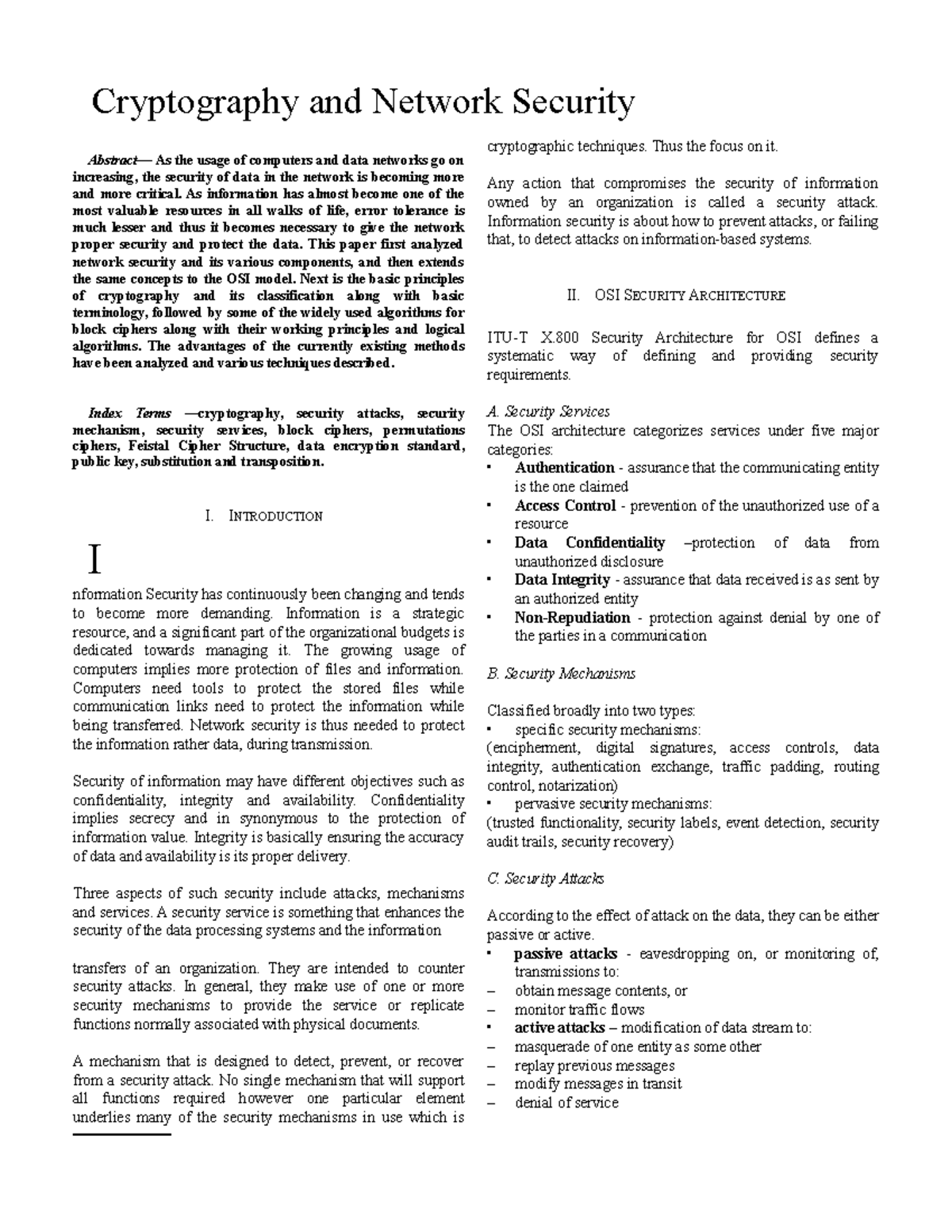 320954556 Network Security and Cryptography - Abstract— As the usage of ...