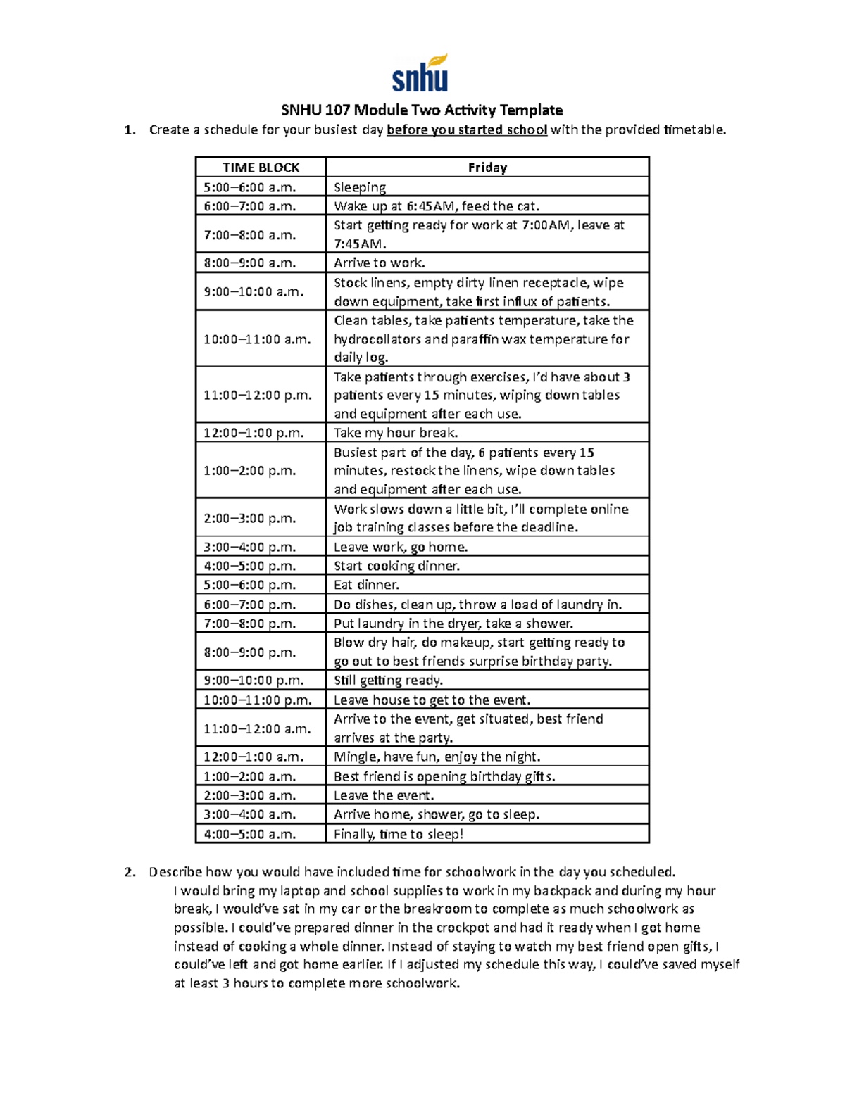 SNHU 107 Module Two Activity Template (3) SNHU 107 Module Two