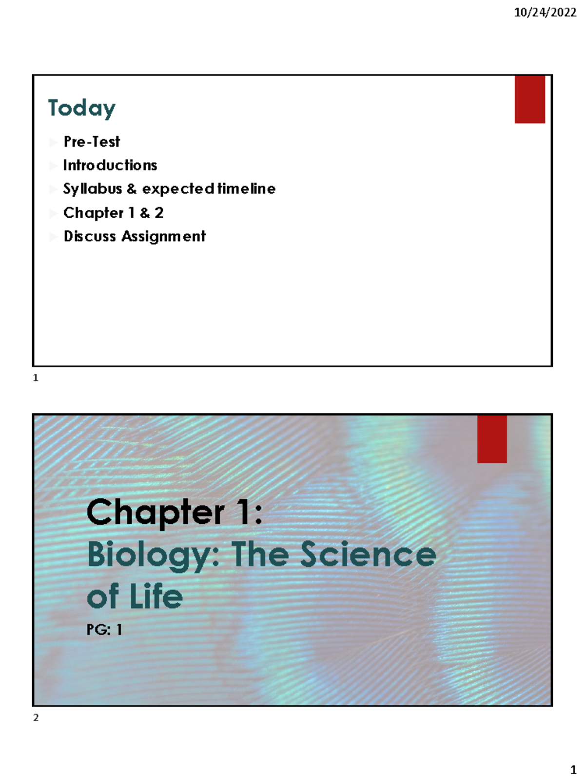 Chapter 1 The Complete Study Guide - Today Pre-Test Introductions ...