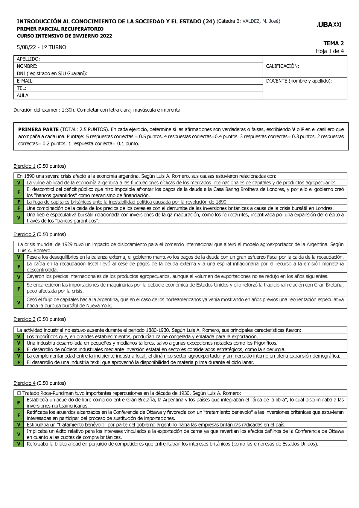 ICSE B REC1P Tema 2 Claves - PRIMER PARCIAL RECUPERATORIO CURSO ...