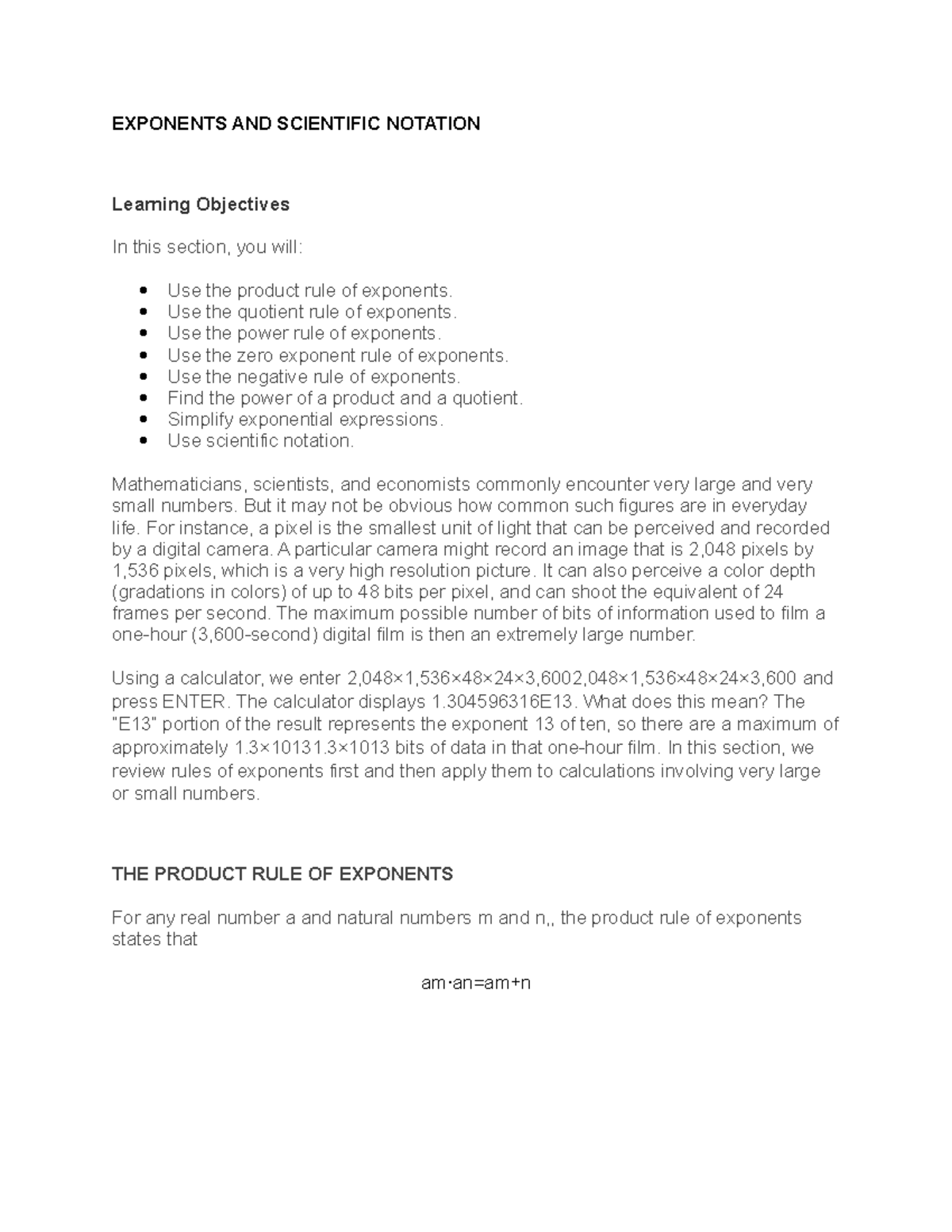 Exponents And Scientific Notation Worksheet Pdf Grade 8