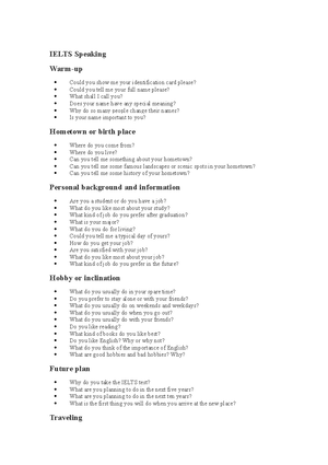 Ielts Speaking Sample answer - IELTS Speaking Sample answer Where is ...