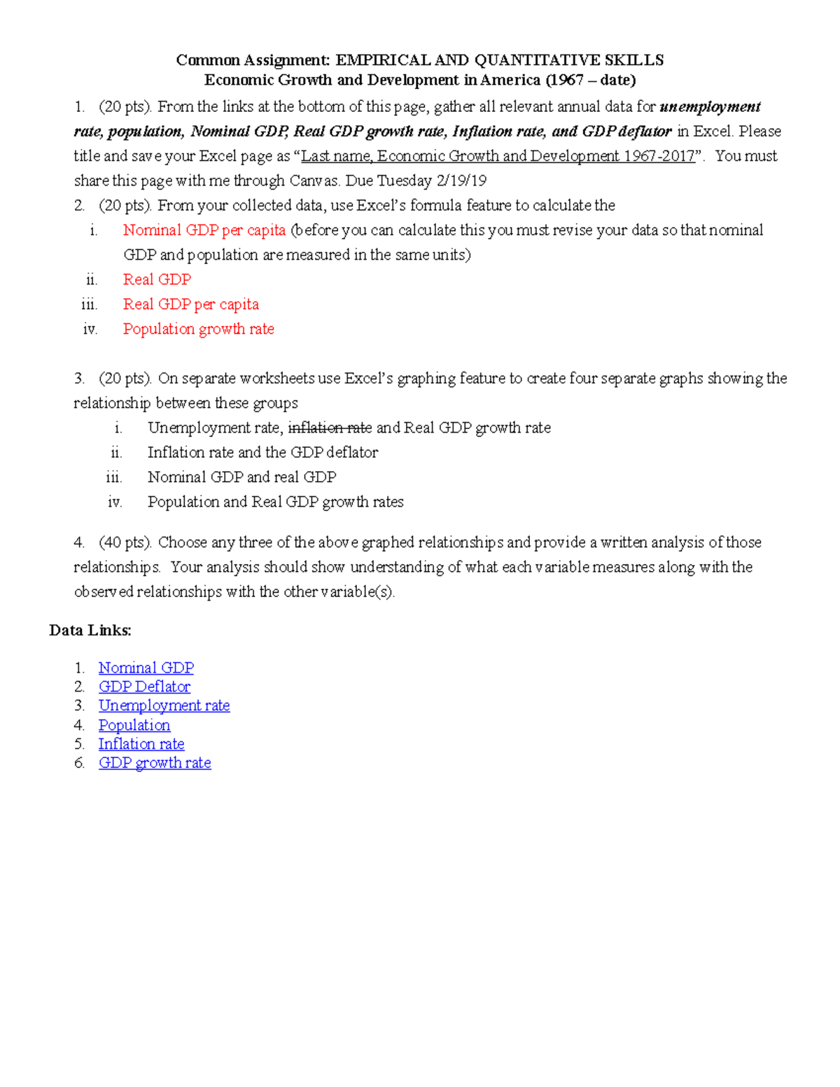 economic growth and development assignment