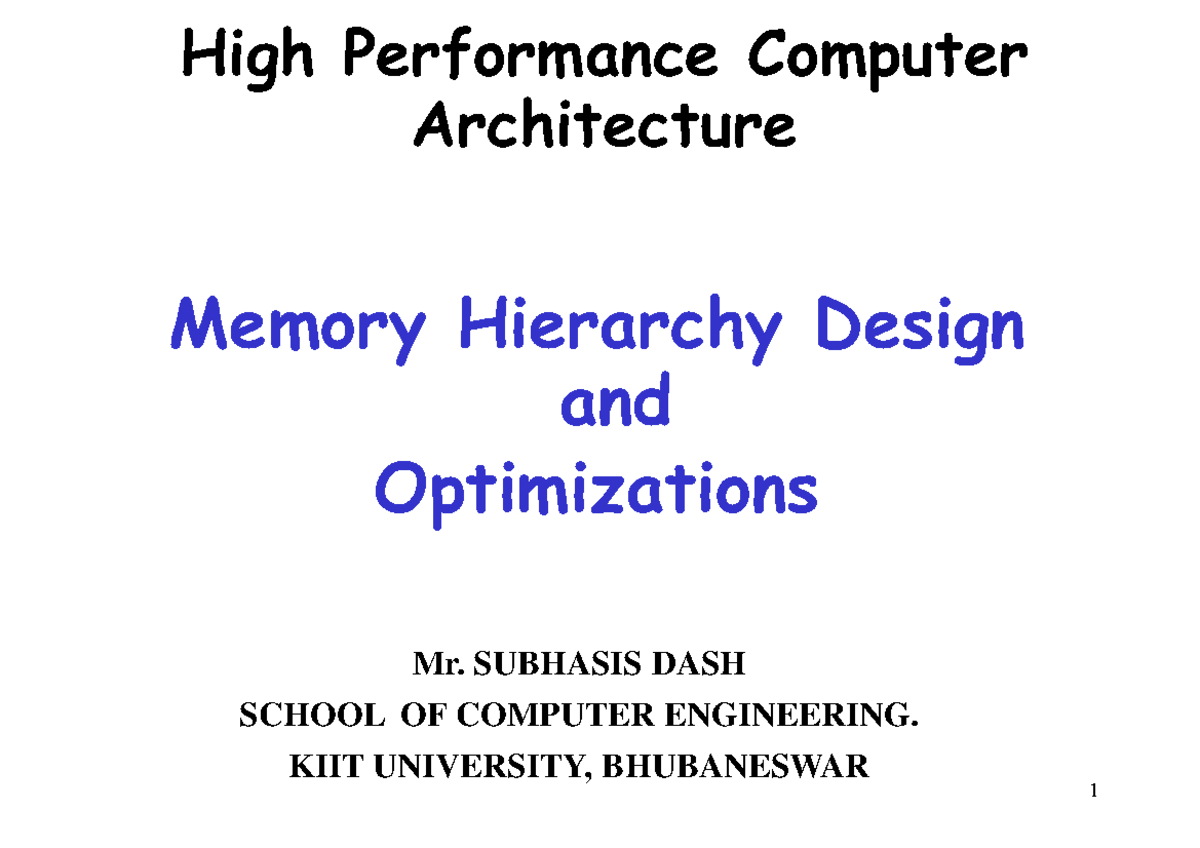 Module 3 [Compatibility Mode] PPT - ####### High Performance Computer ...