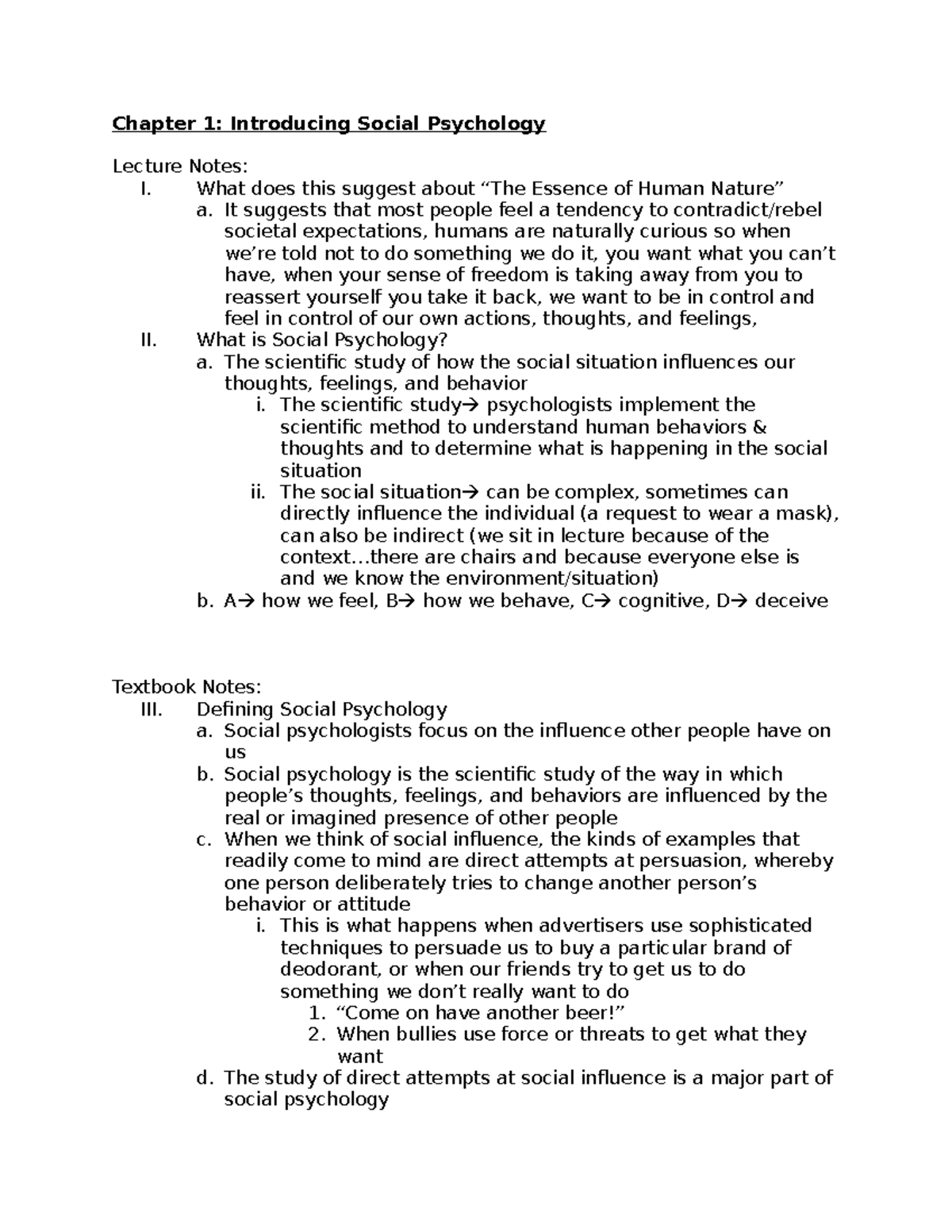 Social Psychology-Chapter 1 - Chapter 1: Introducing Social Psychology ...