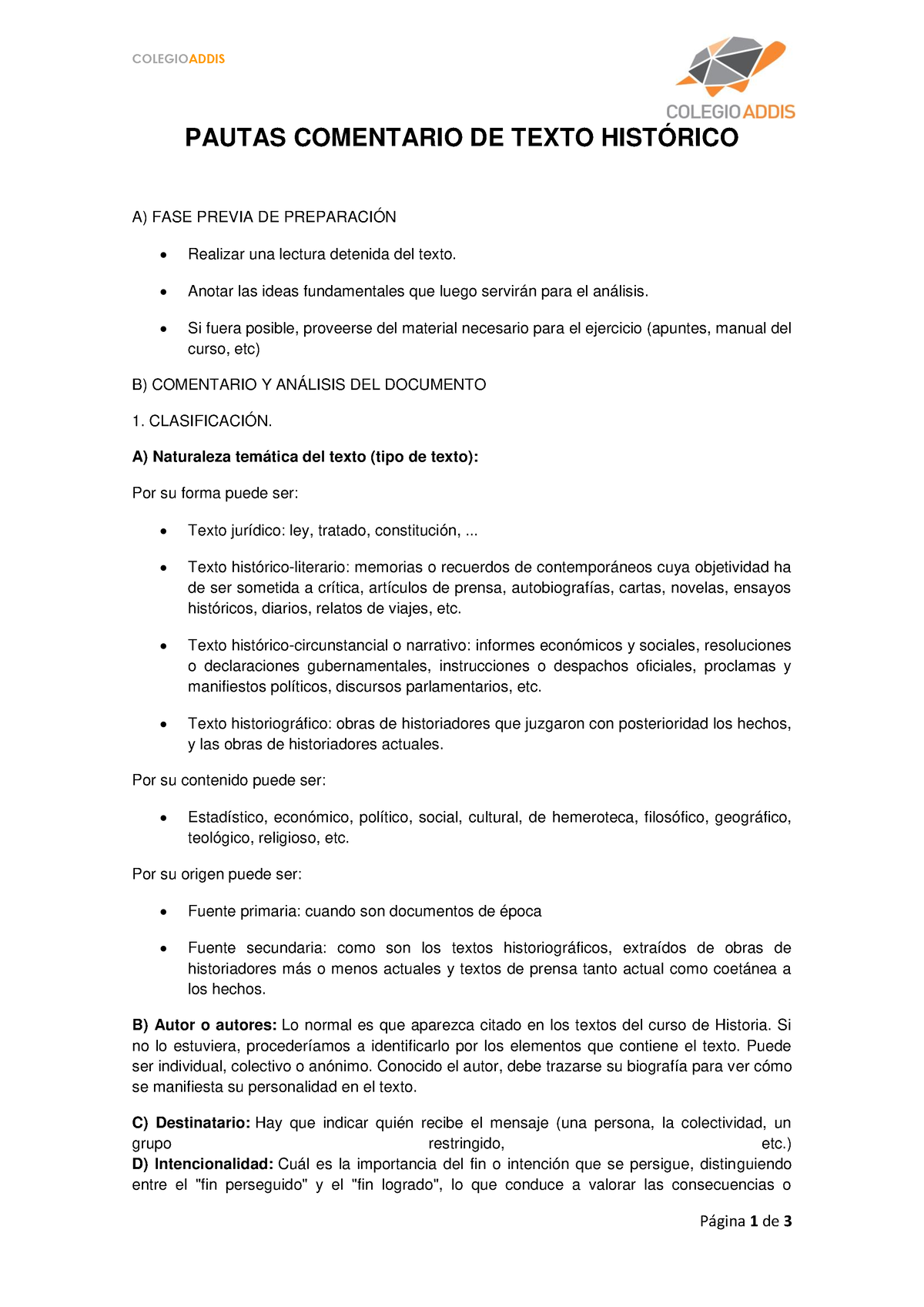 Pautas Comentario 4º C - Página 1 De 3 COLEGIOADDIS PAUTAS COMENTARIO ...