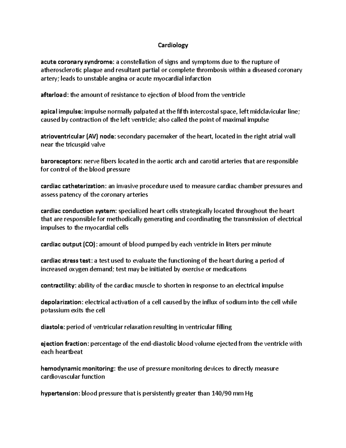 Medical Termonolgy List Fall 2022 - SCI 241 - UOPX - Studocu