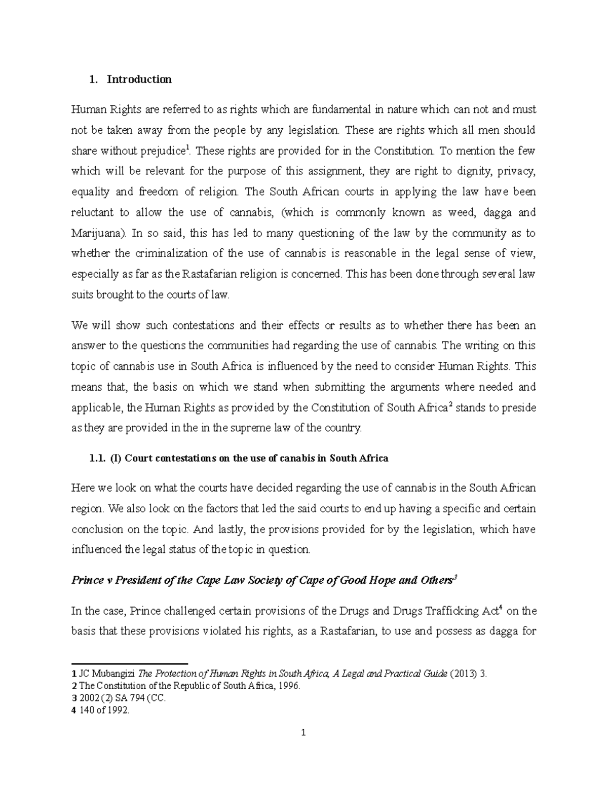 Introduction - Human rights - 1. Introduction Human Rights are referred ...