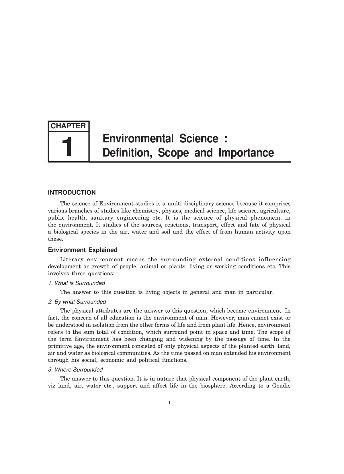 Environmental Science - Chapter 1 - INTRODUCTION The Science Of ...