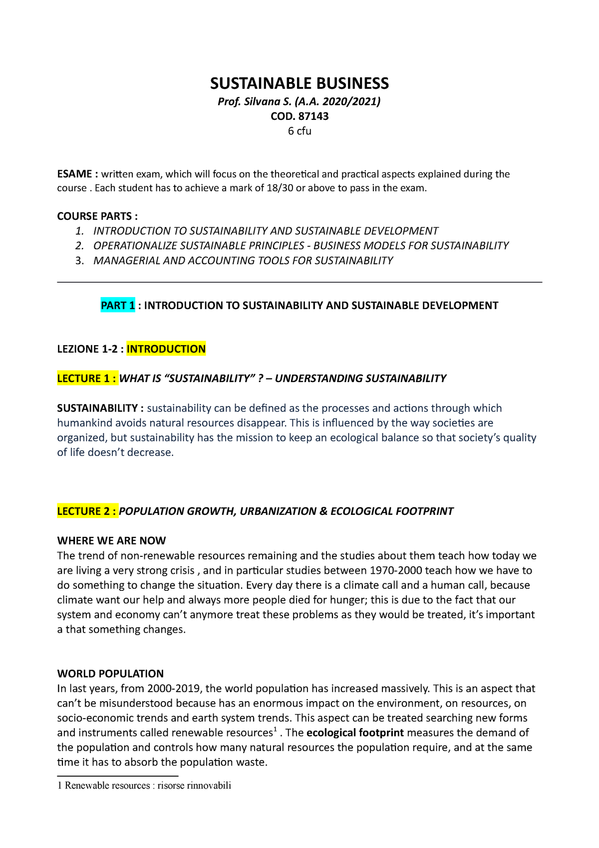 thesis on sustainable business