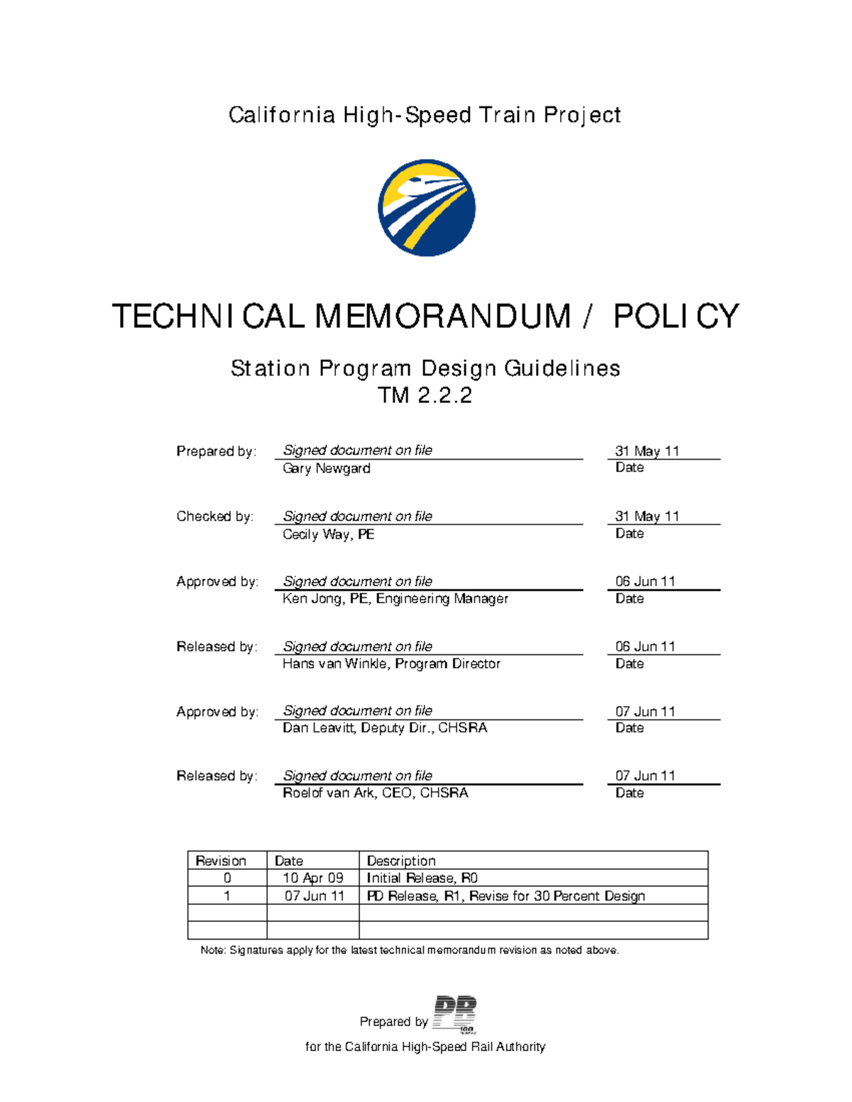 Proj Guidelines TM2 2 2R01 - California High-Speed Train Project ...