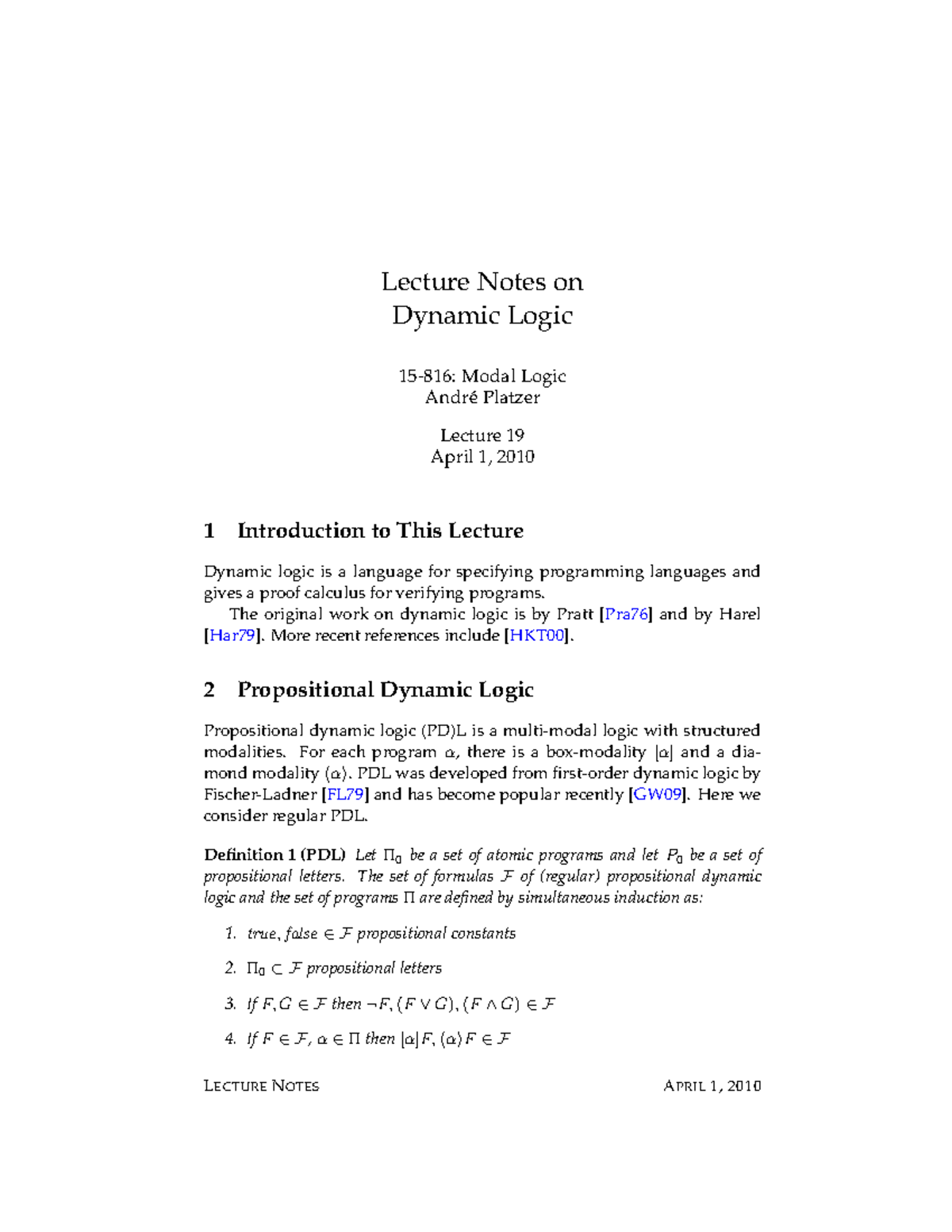 lecture-notes-on-dynamic-logic-the-original-work-on-dynamic-logic-is