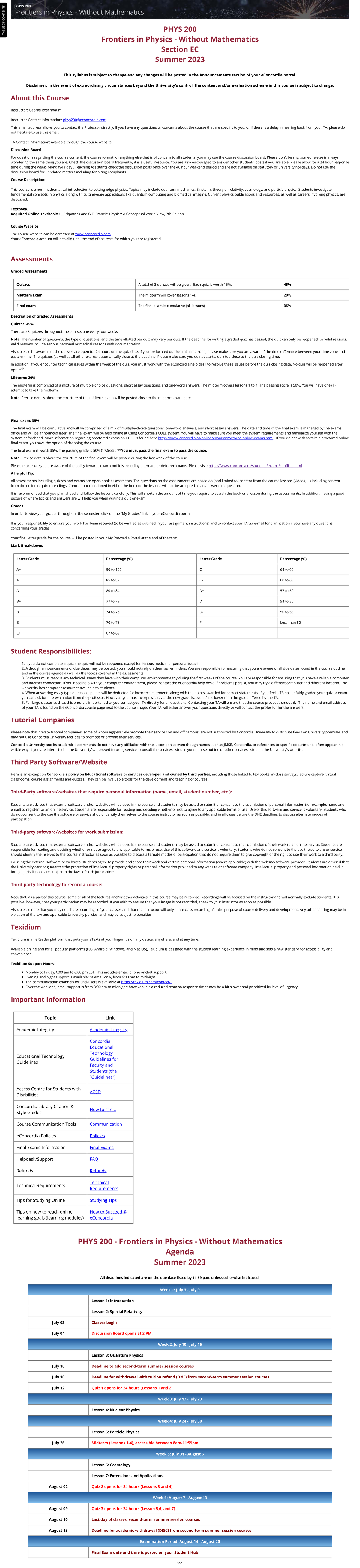 E Concordia - Frontiers In Physics - Without Mathematics - Course ...