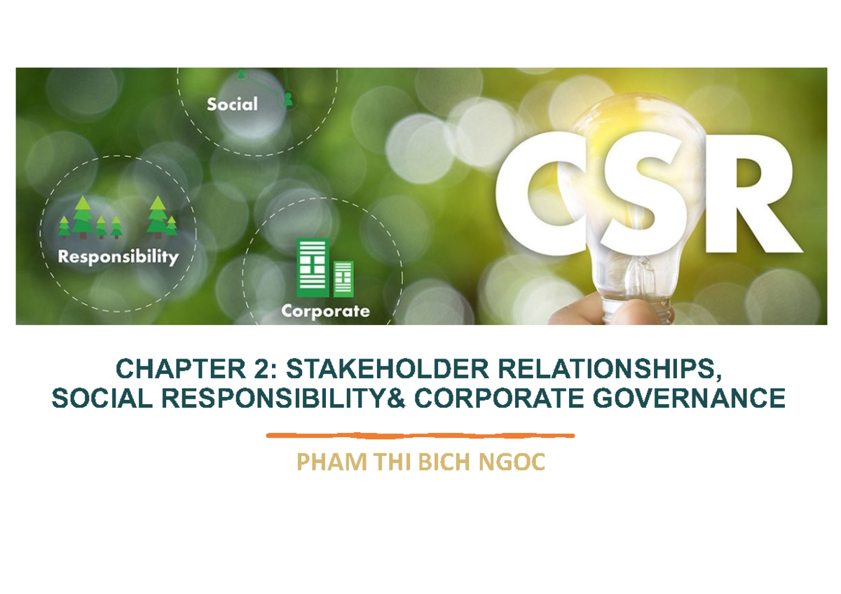 C4-CSR - C4-CSR C4-CSR C4-CSR - CHAPTER 2: STAKEHOLDER RELATIONSHIPS ...