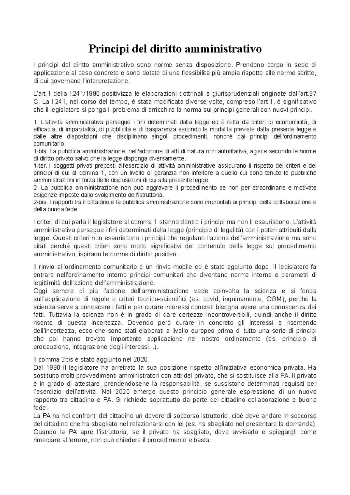 Appunti Di Diritto Amministrativo Vari - Principi Del Diritto ...