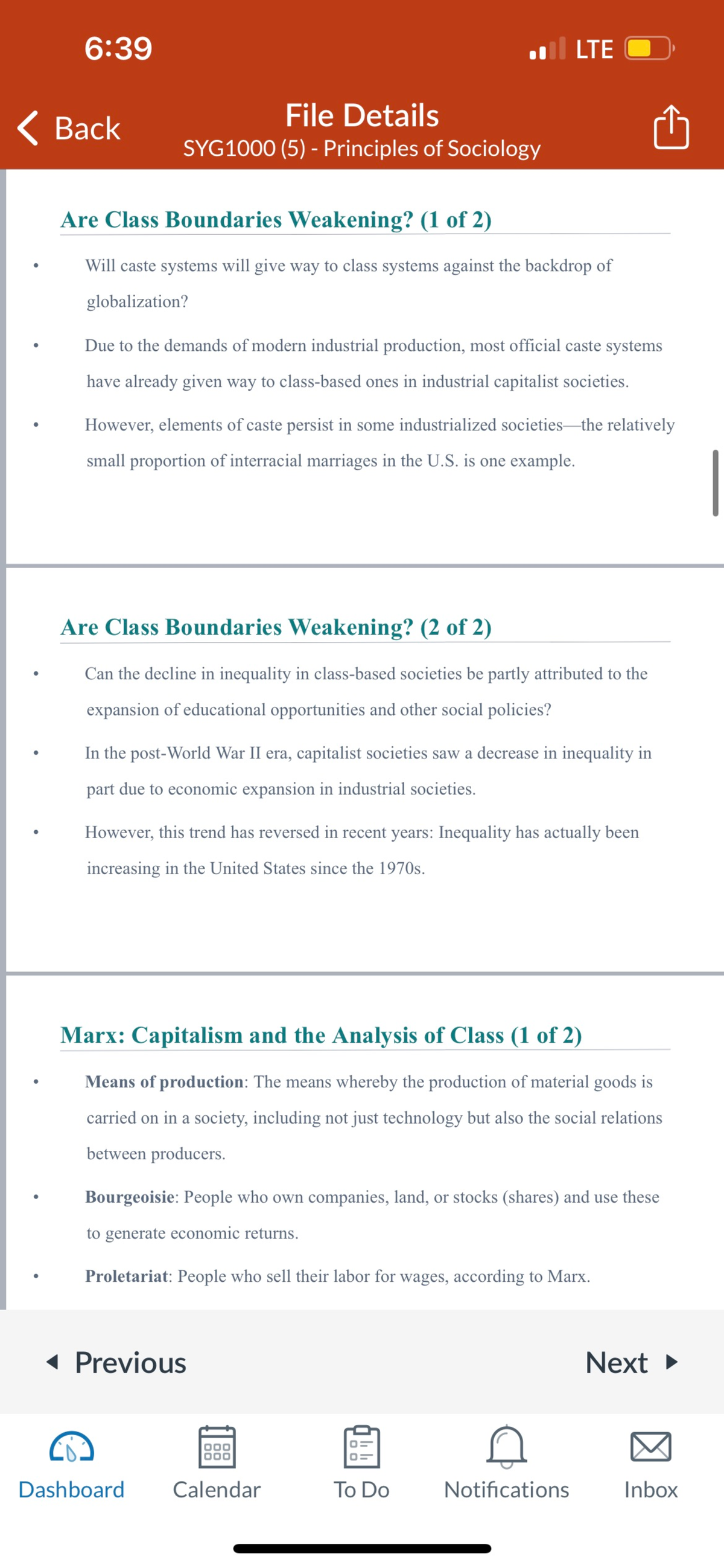 Sociology Chapter 7 - SYG1000 - Studocu