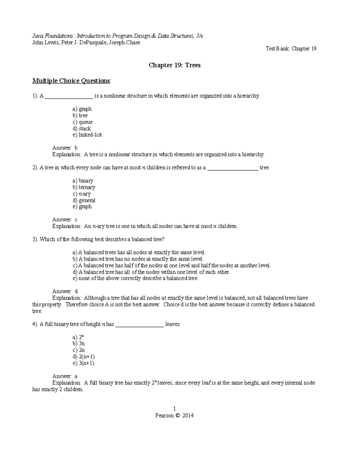 Chapter 19 - Contains question and answer of selective question of the ...
