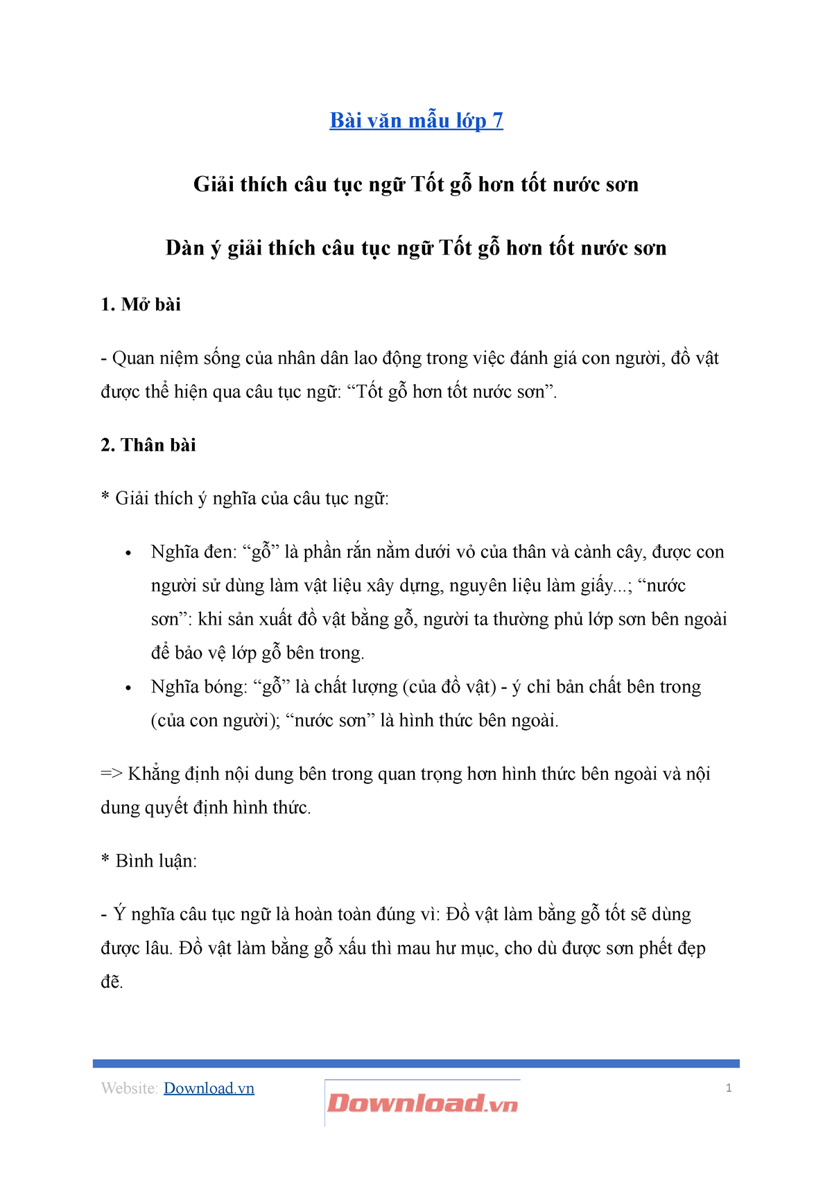 Lập Dàn Ý Tốt Gỗ Hơn Tốt Nước Sơn - Cách Hiểu Và Áp Dụng Tối Ưu