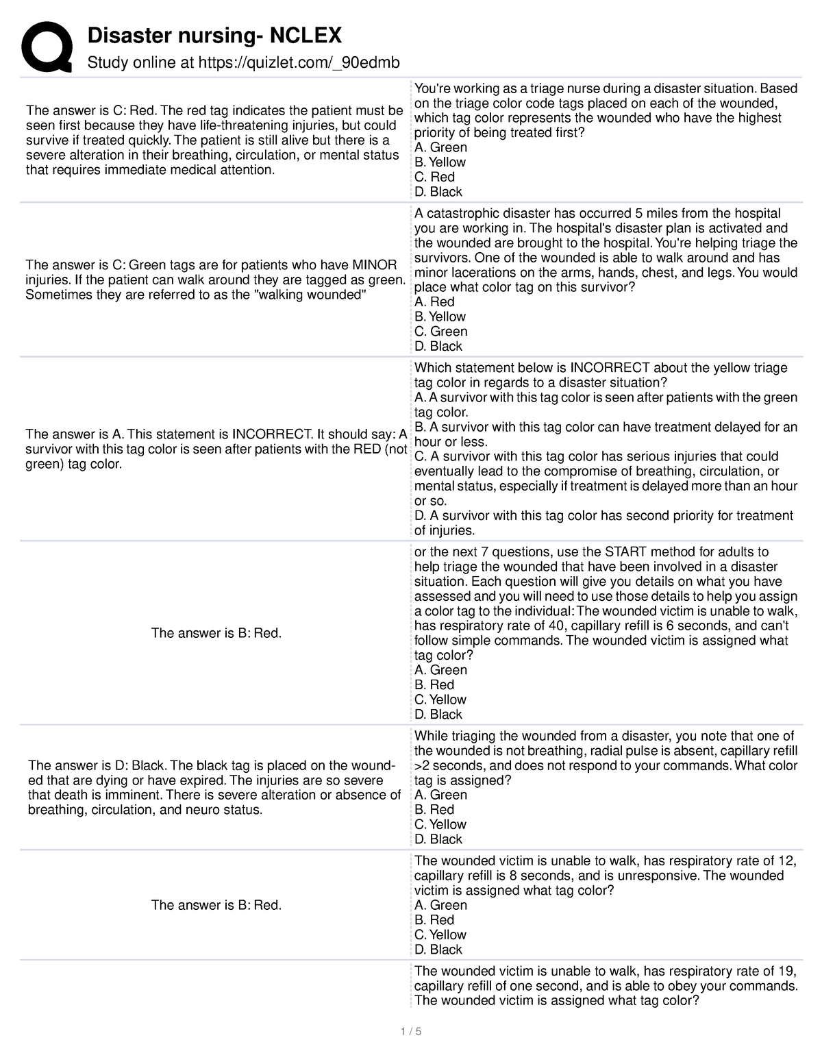 Disaster Nursing - Lecture notes and practices - Study online at ...