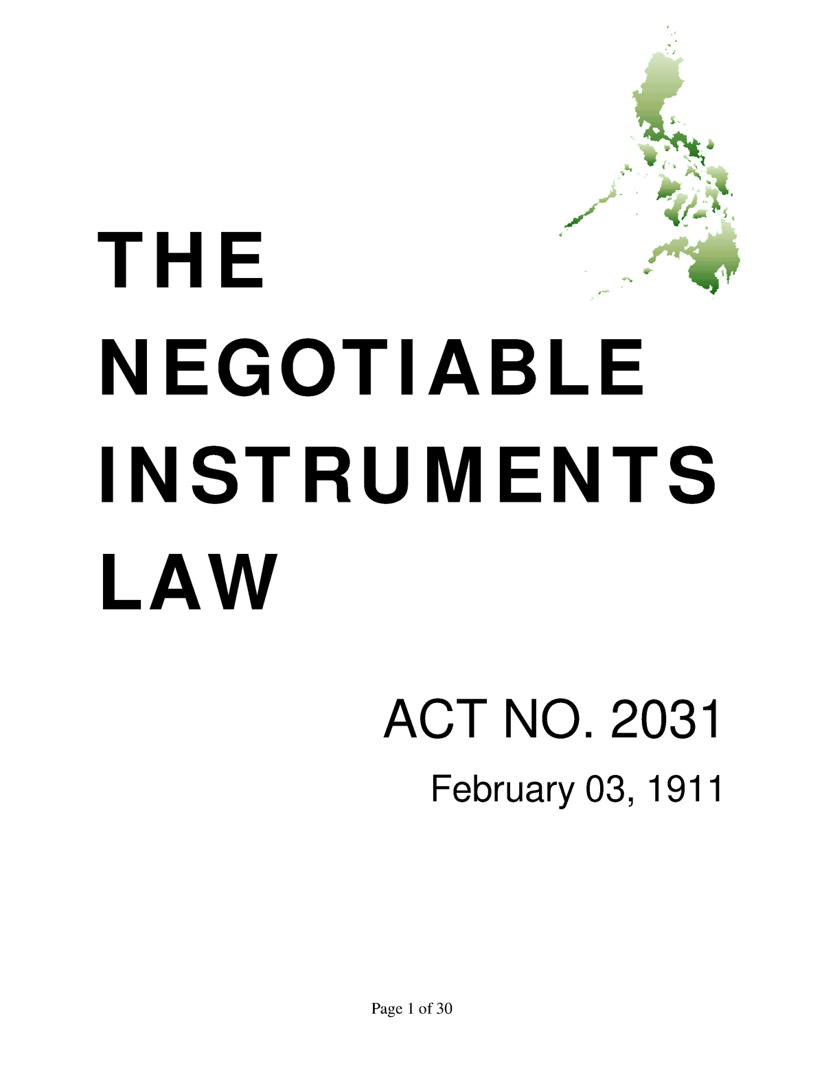 LAW ON Negotiable Instruments Notes T H E N EGOT I ABLE I N ST RU M   Thumb 1200 1553 